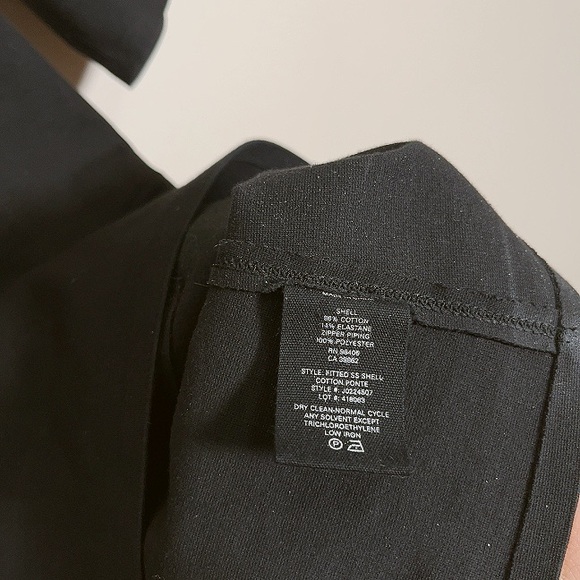THEORY | BLACK COTTON PONTE FITTED SHELL - Picture 10 of 14